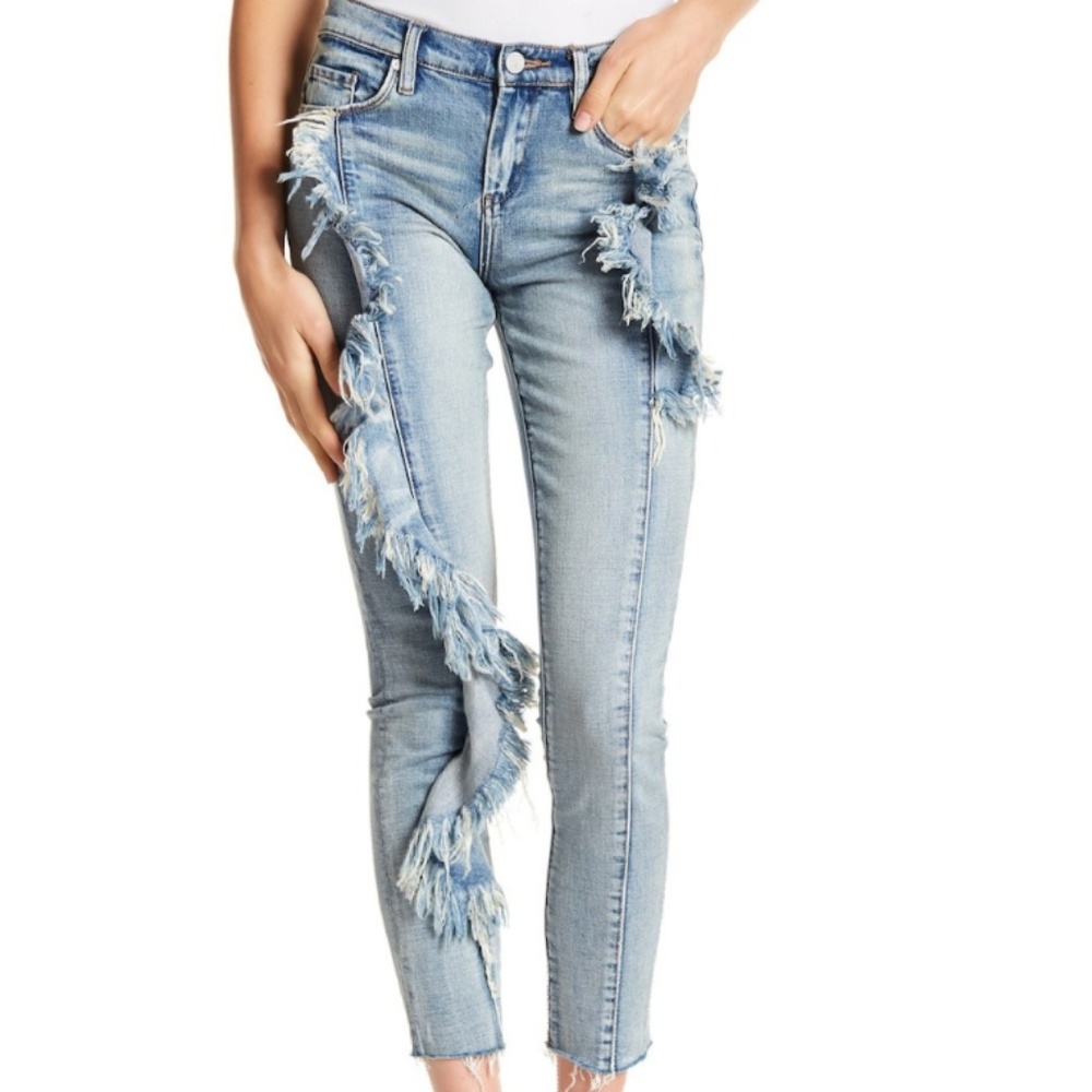 Blank NYC The Bond Good Call Wash High Rise Skinny Sassy Flounce Jeans Sz 26 NWT - Picture 5 of 14